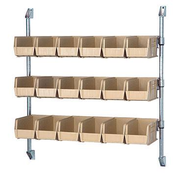 Quantum Post Wall Mount Cantilever with Bin Holders - Complete Packages