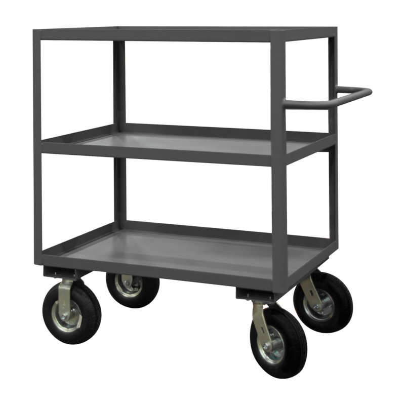 Durham Instrument Cart with 3 Shelves Lips Up and No Matting
