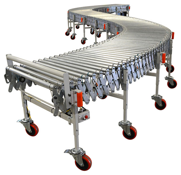 Roach Powered Flexible Loading & Unloading Conveyor