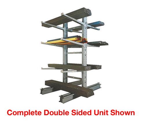 Series 4000 Standard Heavy Duty Cantilever Rack - Double Sided Upright - Columns Only