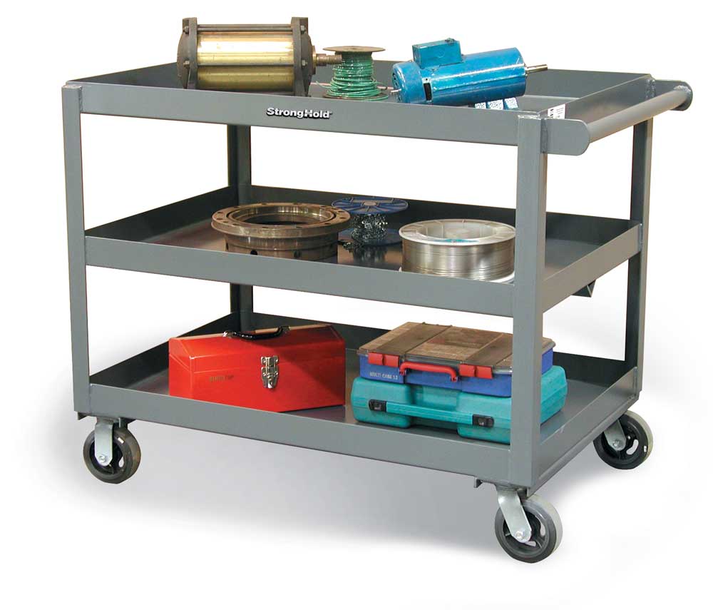 Strong Hold Service Cart with 3 Shelves