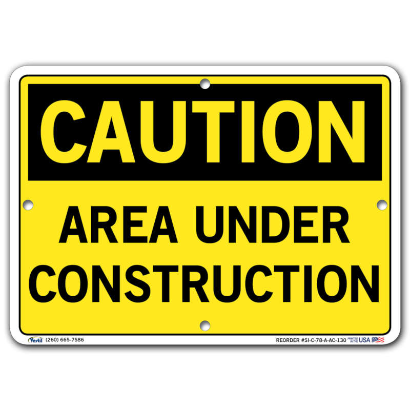 Vestil Caution Area Under Construction
