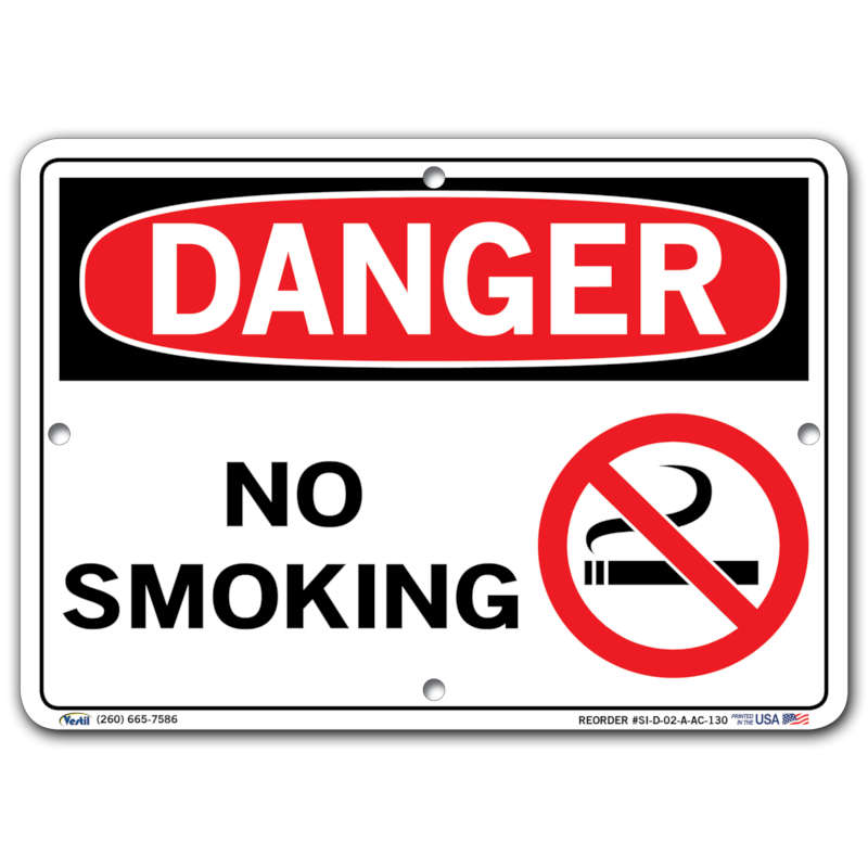 Vestil Danger No Smoking