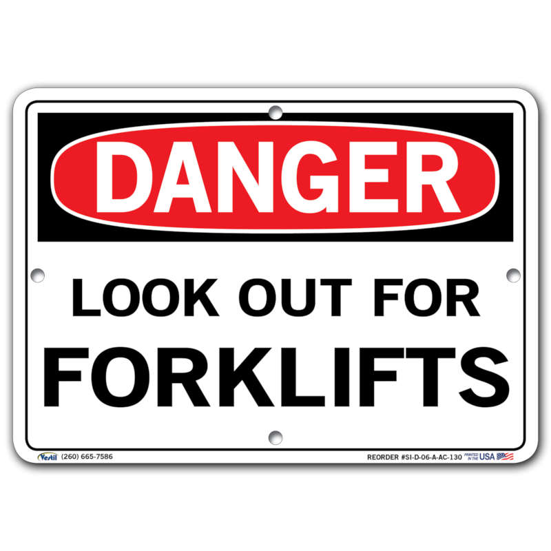 Vestil Danger Look Out for Forklifts