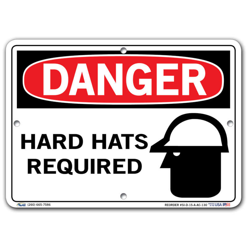 Danger Hard Hats Required