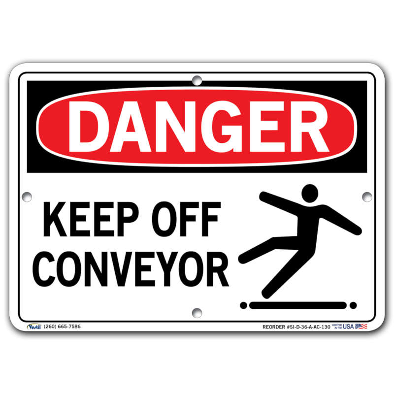 Vestil Danger Keep Off Conveyor