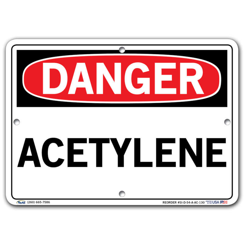 Vestil Danger Acetylene