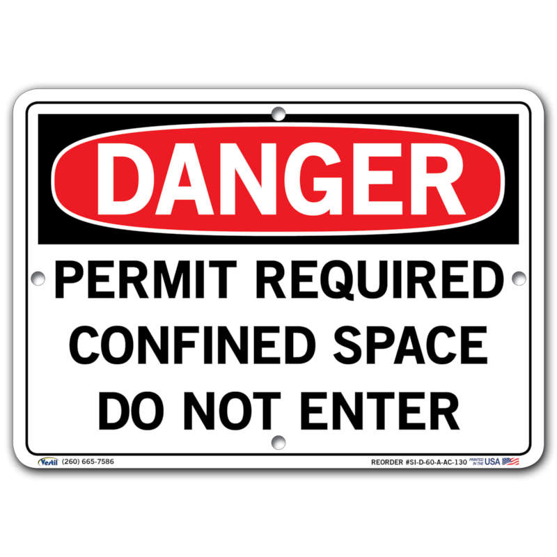 Danger Permit Required Confined Space Do Not Enter