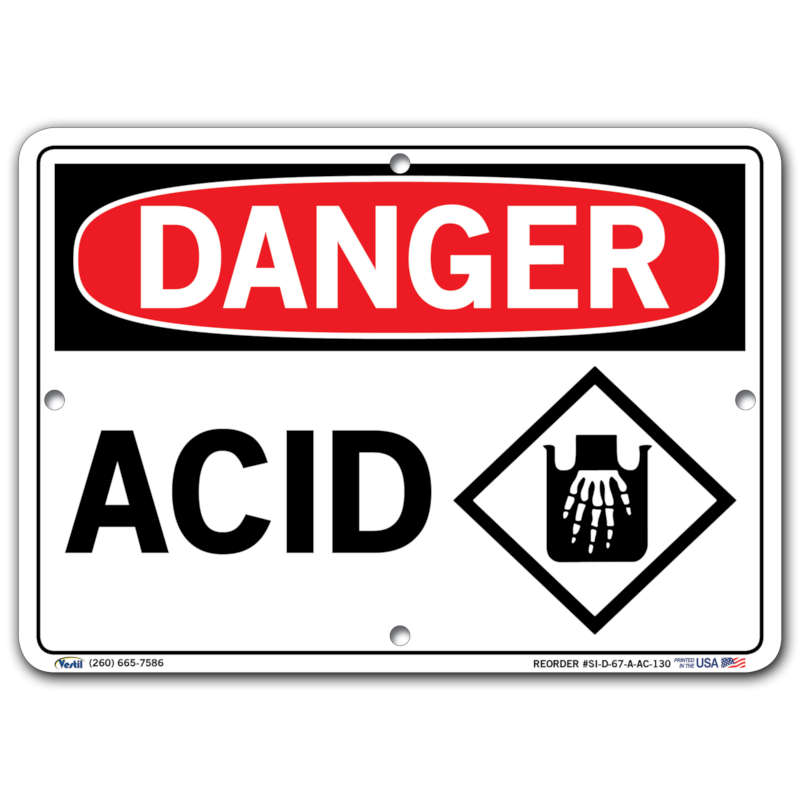 Vestil Danger Acid