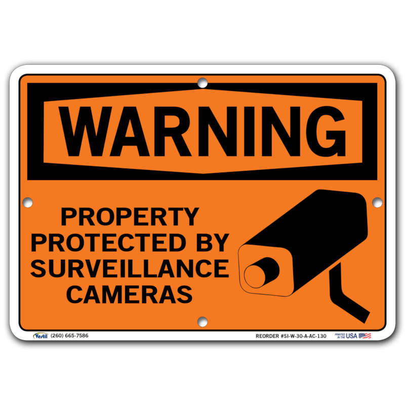Warning Property Protected By Surveillance Cameras
