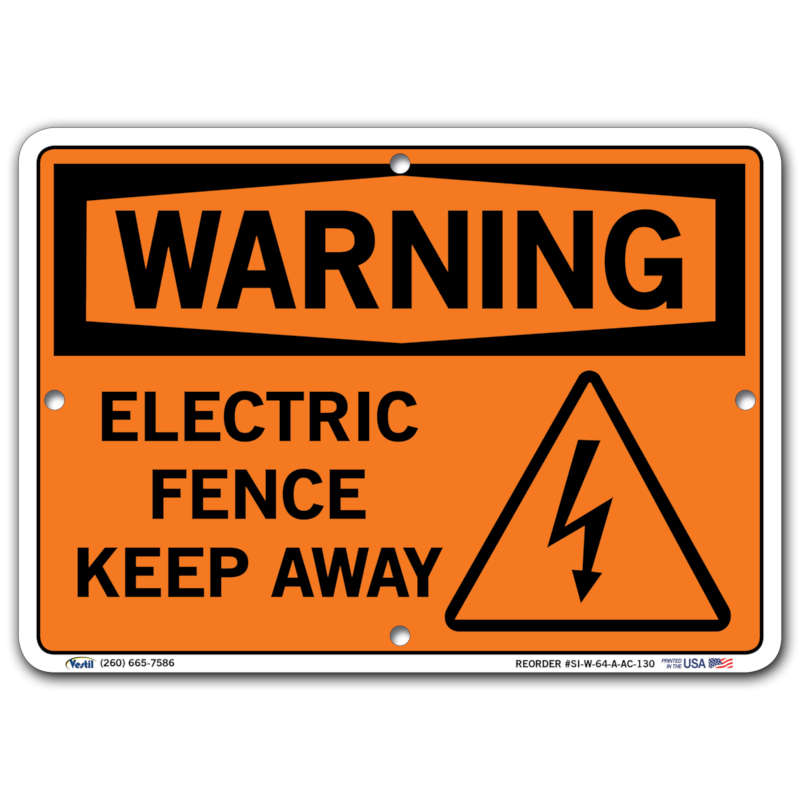 Warning Electric Fence Keep Away