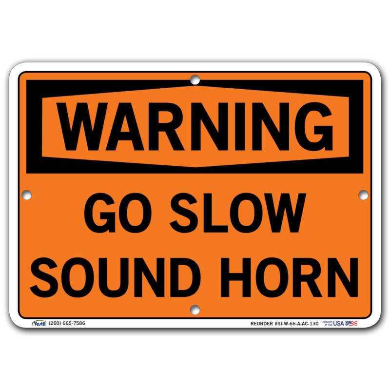 Vestil Warning Go Slow Sound Horn