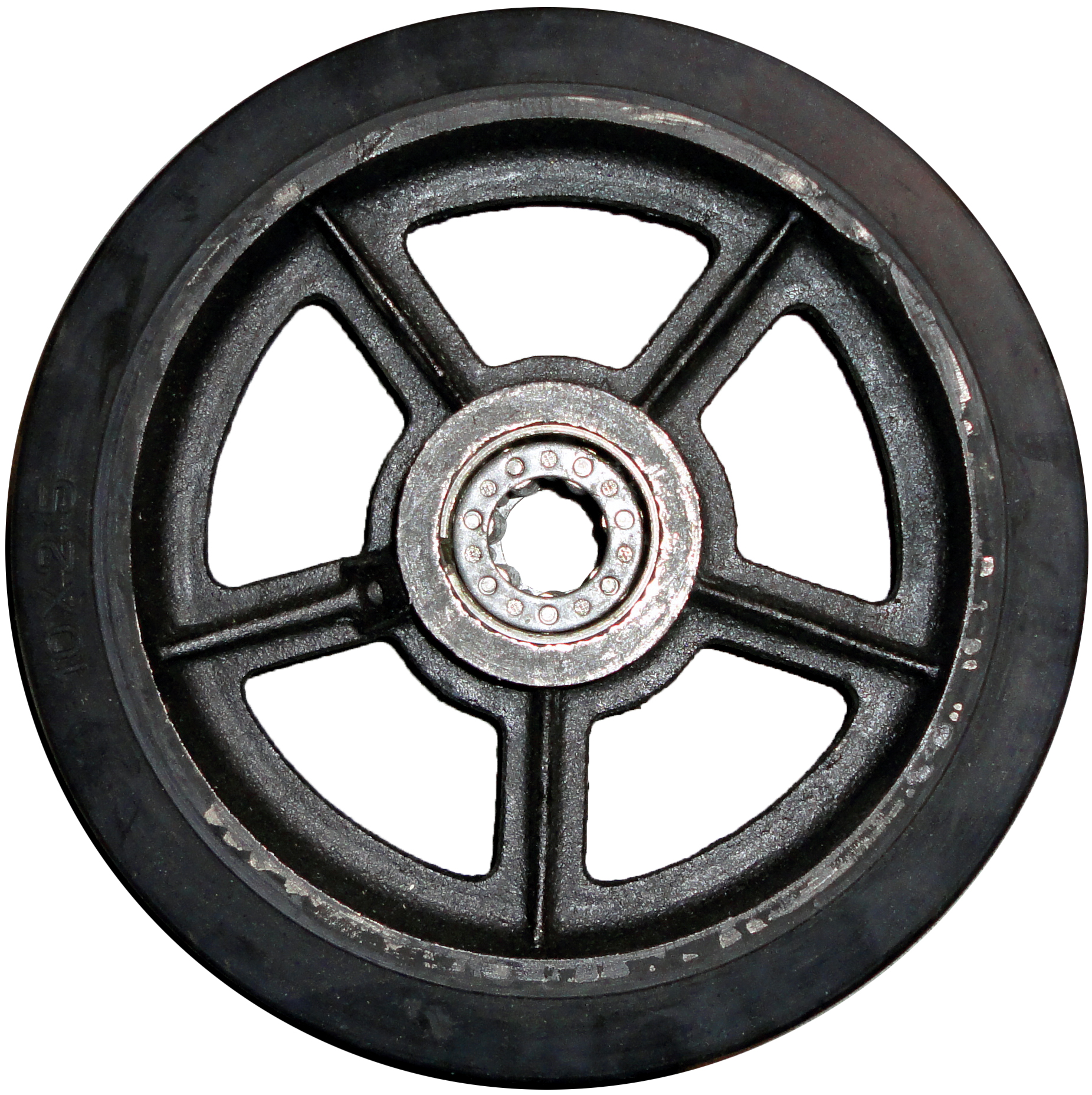 SM102.25I Mold-On Rubber Iron Core Wheel