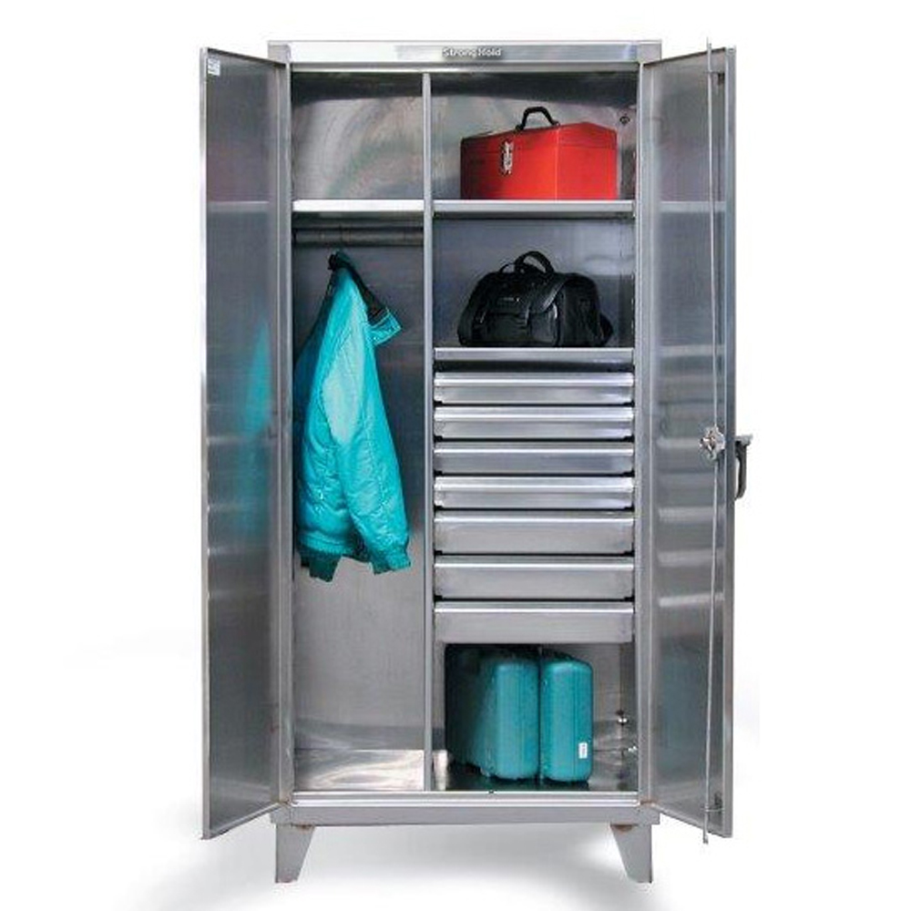 Stainless Steel Uniform Cabinet with Drawers