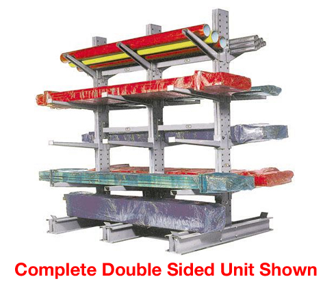 Series 2000 Medium-Heavy Duty Cantilever Racks - Double Sided Upright - Columns Only