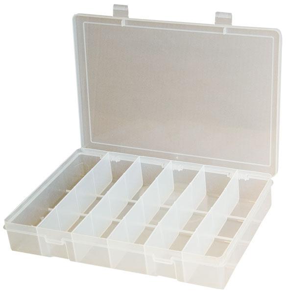 Durham Small Plastic Compartment Boxes Model No. SP6-CLEAR