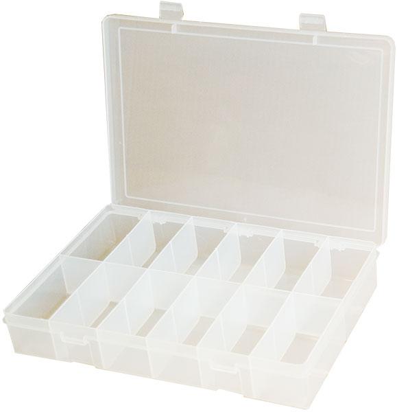Durham Small Plastic Compartment Boxes Model No. SP12-CLEAR