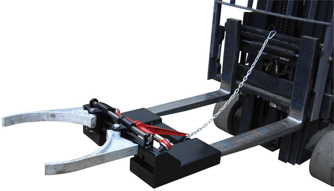 Spring Grip Fork Mounted Drum Gripper