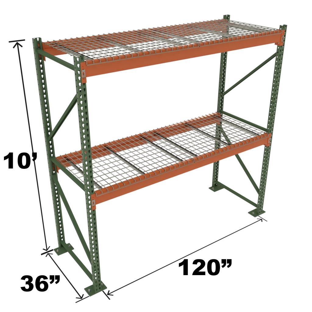 Stromberg Teardrop Storage Rack - Starter Unit with Deck - 120 in x 36 in x 10 ft