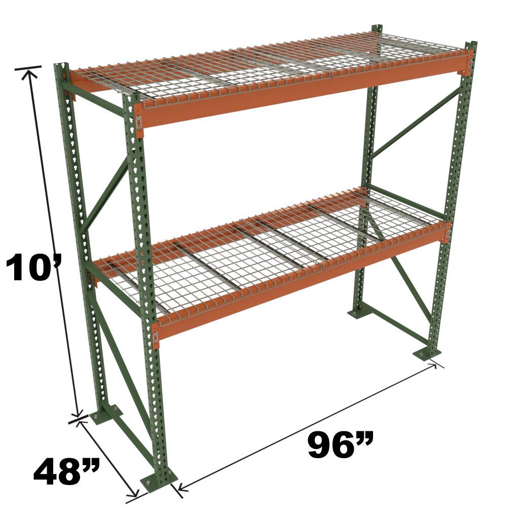 Stromberg Teardrop Storage Rack - Starter Unit with Deck - 96 in x 48 in x 10 ft