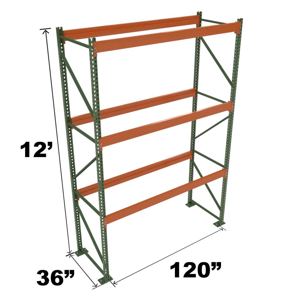 Stromberg Teardrop Storage Rack - Starter Unit without Deck - 120 in x 36 in x 12 ft