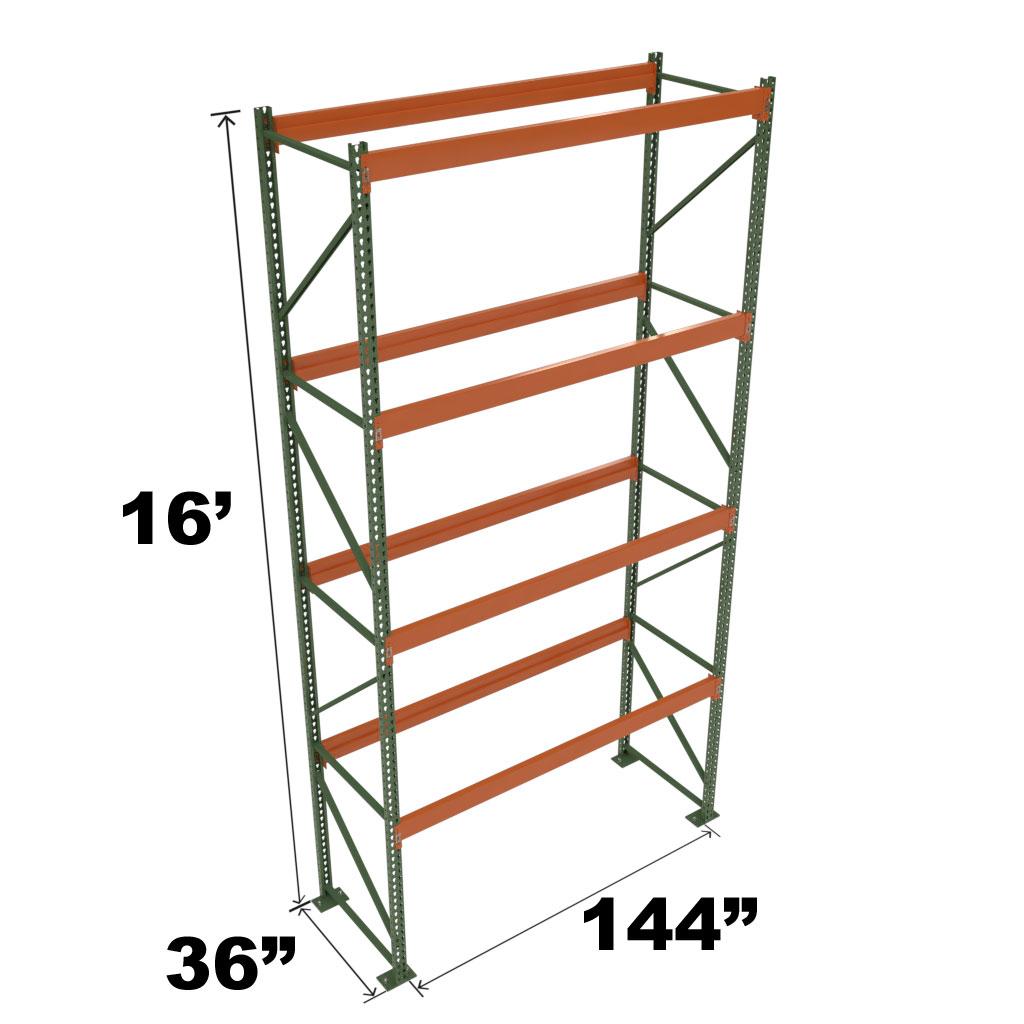 Stromberg Teardrop Storage Rack - Starter Unit without Deck - 144 in x 36 in x 16 ft
