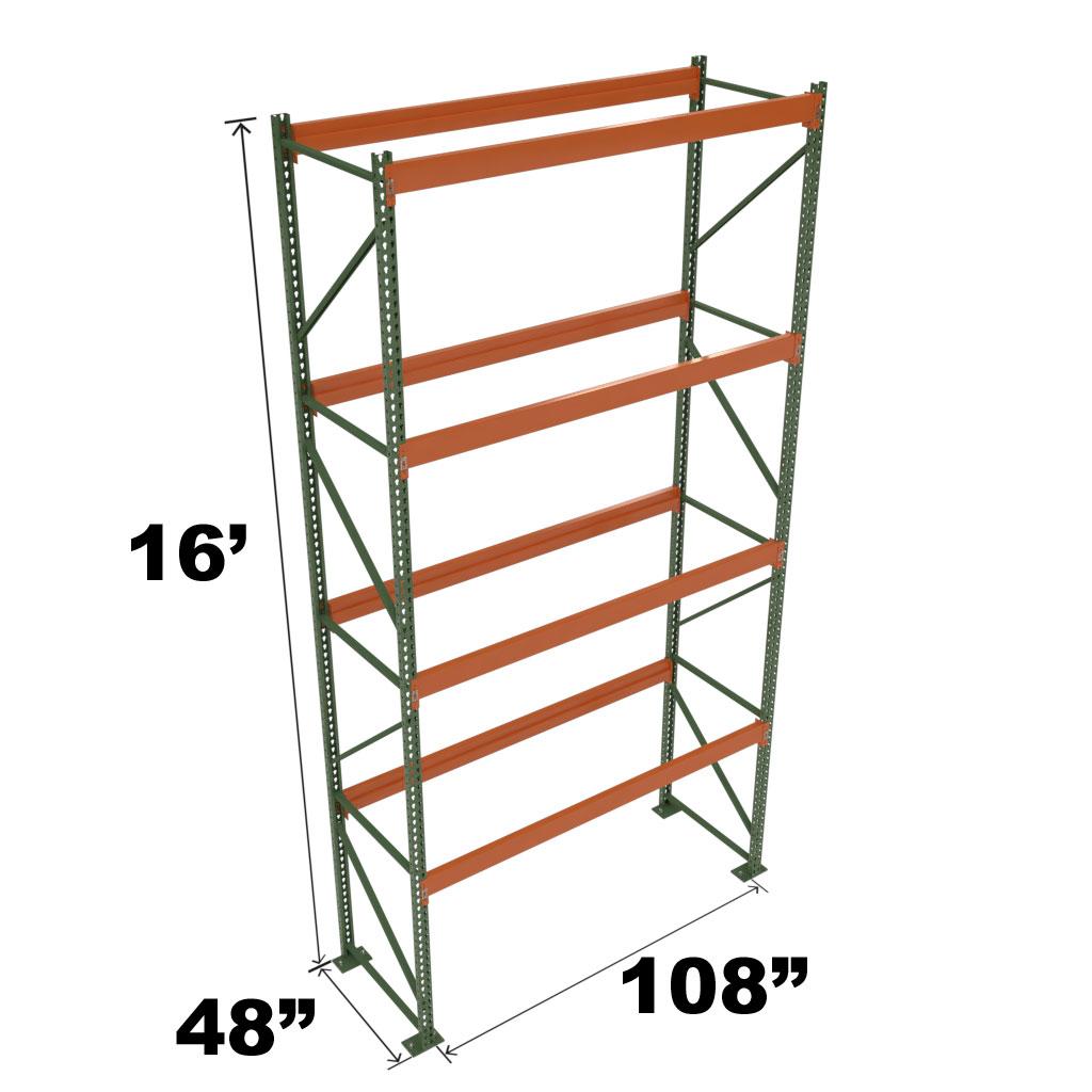 Stromberg Teardrop Storage Rack - Starter Unit without Deck - 108 in x 48 in x 16 ft