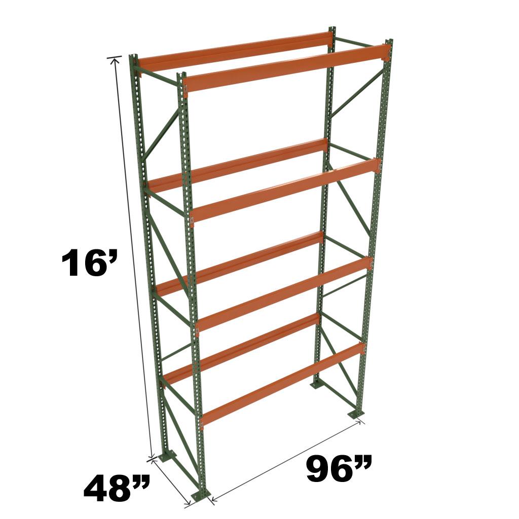 Stromberg Teardrop Storage Rack - Starter Unit without Deck - 96 in x 48 in x 16 ft