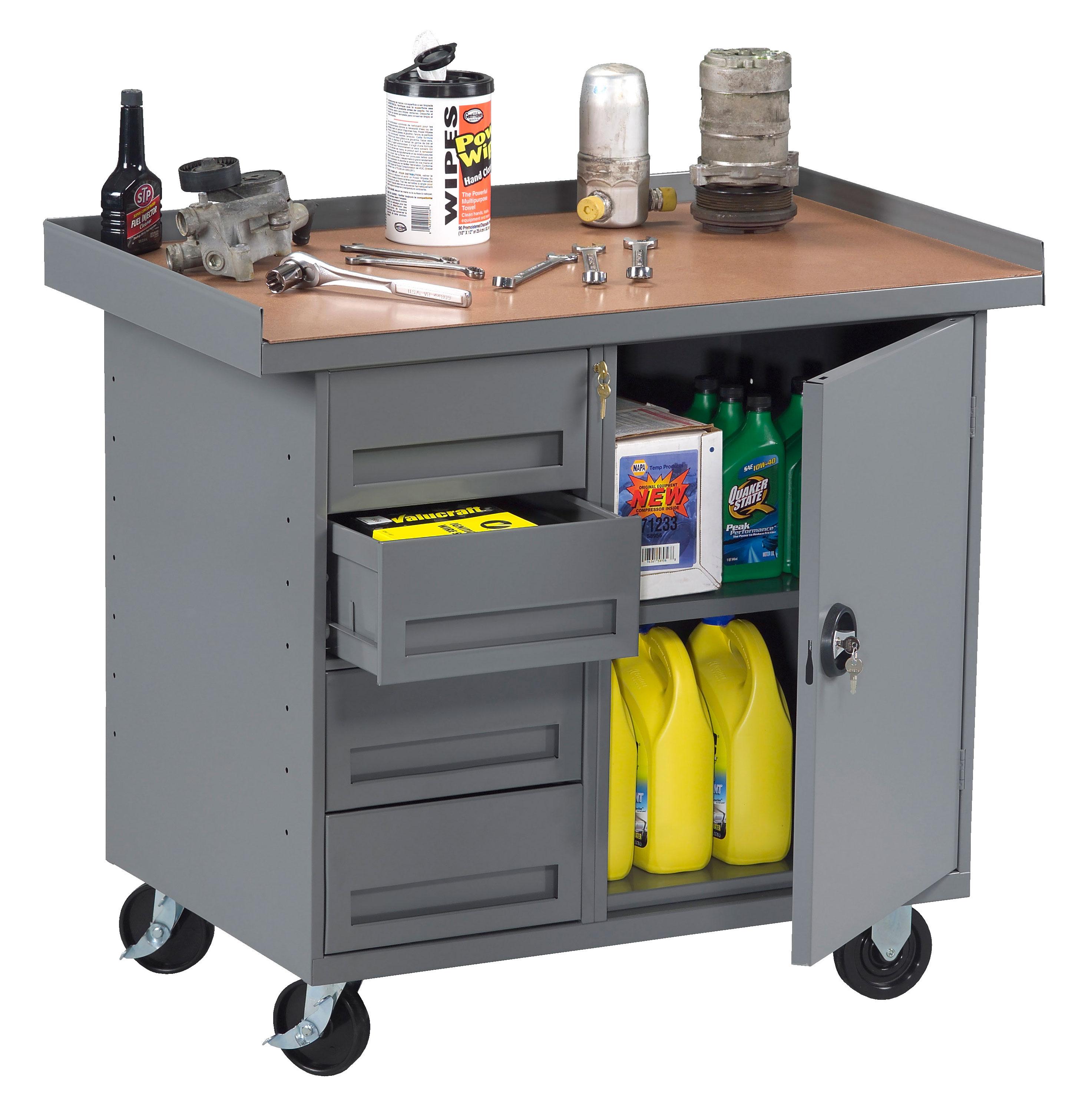 Mobile Workbench with 4 Drawers and