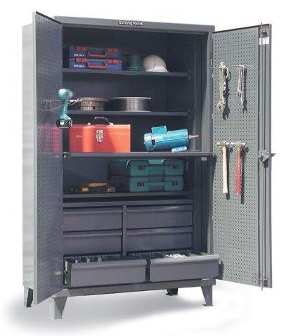 Tool Storage Cabinet with Slide Out Shelves and 6 Drawers