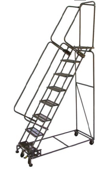 Ballymore Weight Actuated All Directional Lockstep Ladder 50-Degree Slope & Expanded Metal Treads, Model WWA-AD-SW-082414X