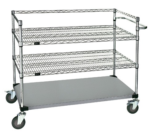3-Shelf Open Surgical Case Carts