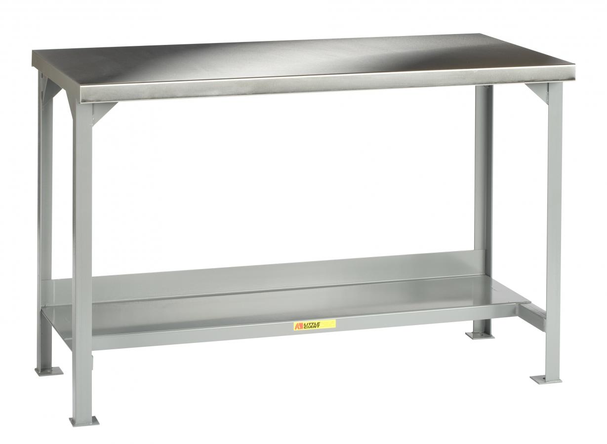Stainless Steel Top Welded Adjustable Height Workbenches