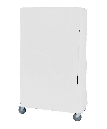 63" High White Cart Covers with Velcro Flap
