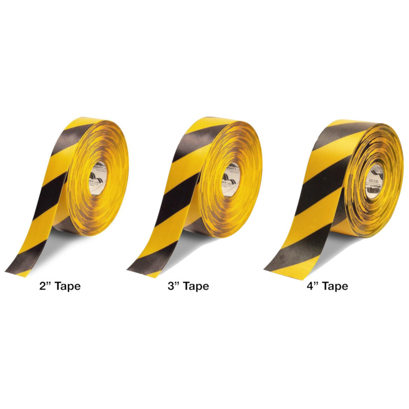Yellow and Black Striped Floor Tape