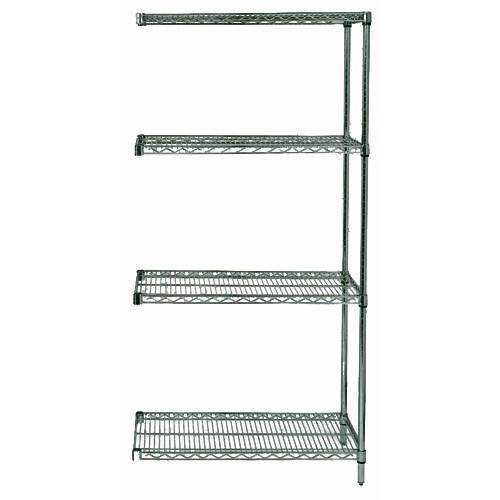 Quantum Genuine Wire Shelving Proform Green Epoxy Add-On Kit - 4 Shelves 63 Inch High