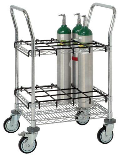 Cylinder Transport Inhalation Therapy Cart