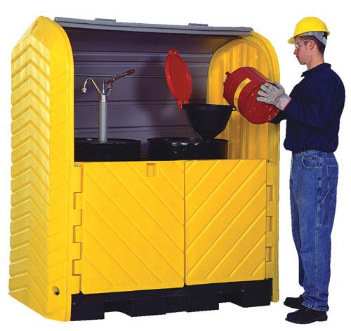 Vestil Drum Storage Hard Top Container Model No. DSHRT-2