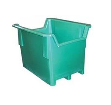 Seamless Plastic Unique Style Pallet Containers - Notched