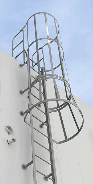 Cotterman Series F and M Modular Fixed Ladders with Safety Cages