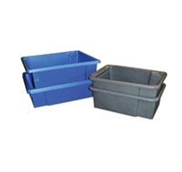Heavy Duty Molded Plastic Stacking/Nesting Totes