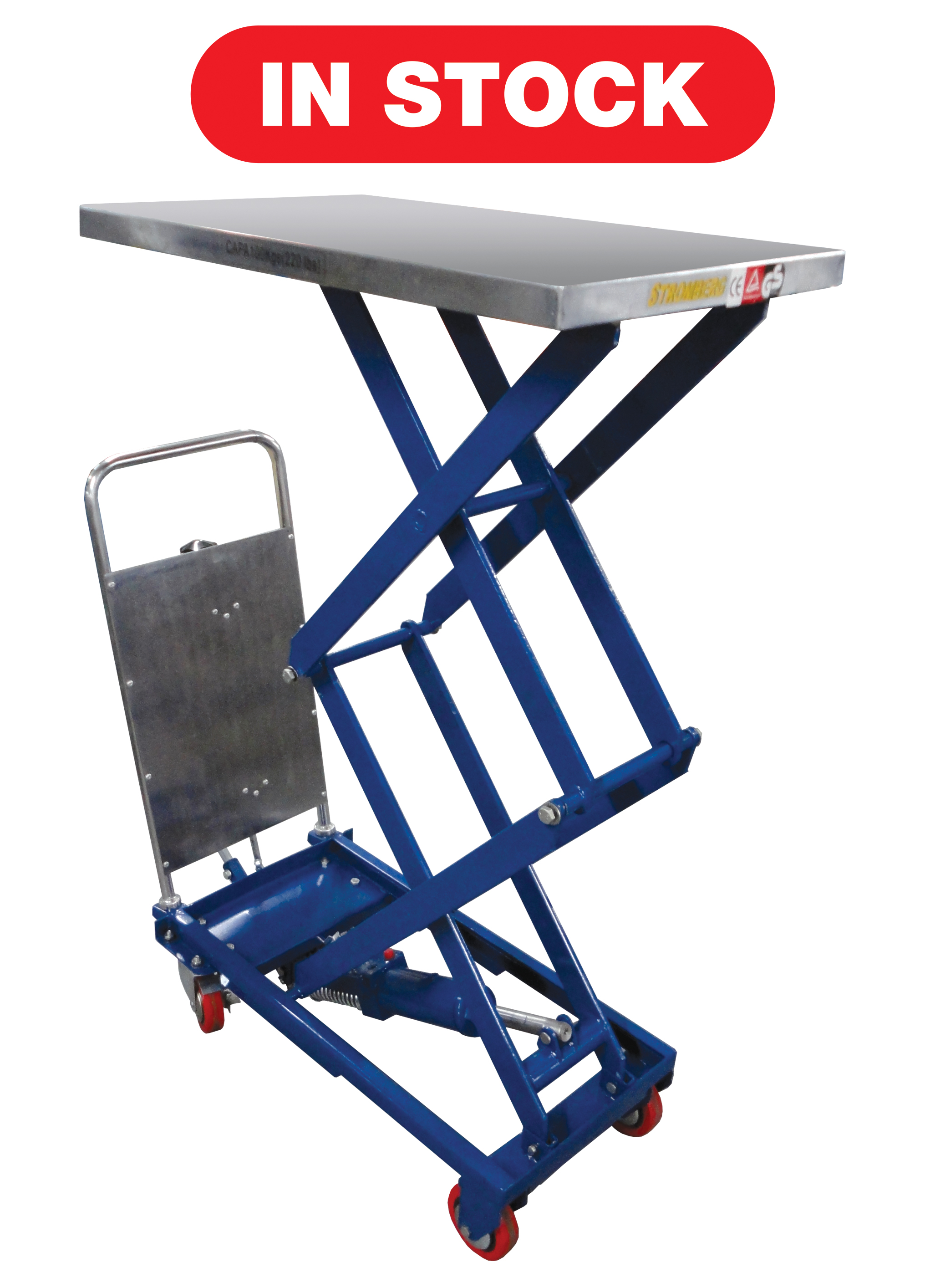 CTF-10 Hydraulic Elevating Carts - 220 lb. Capacity