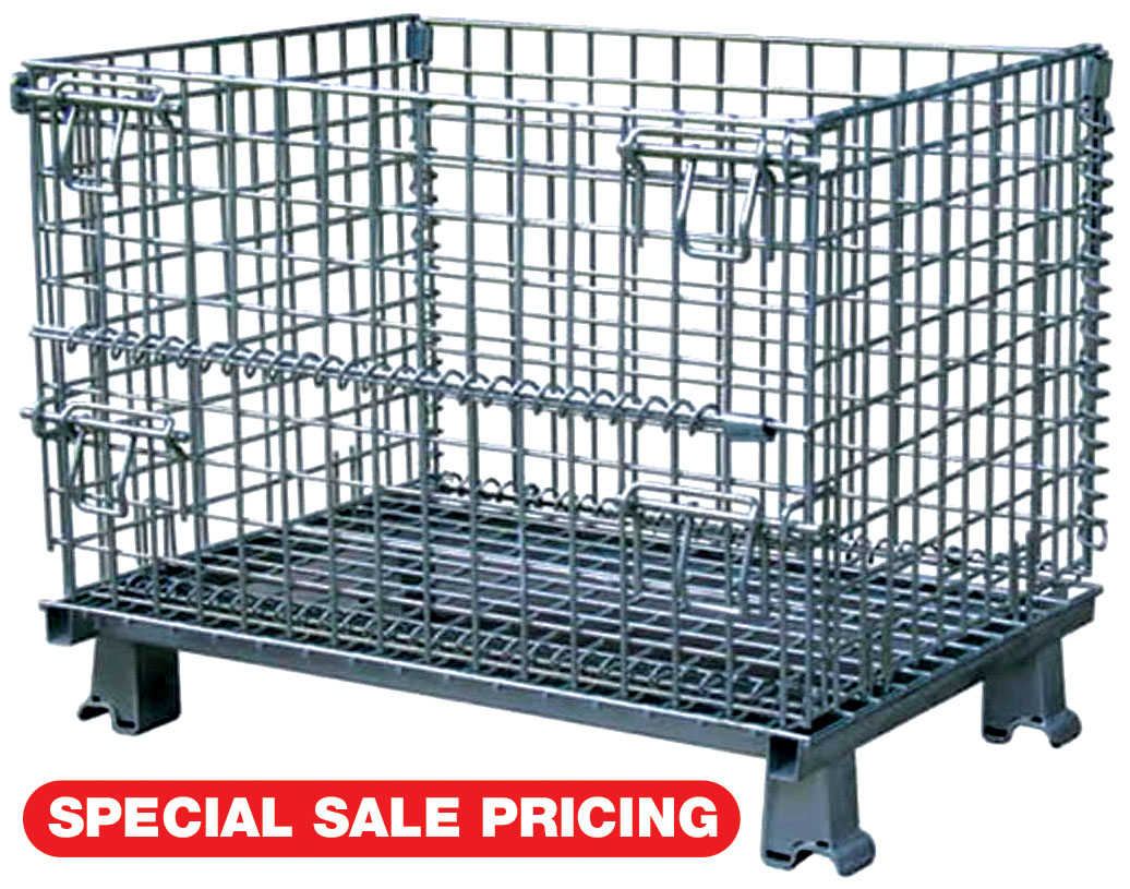 Collapsible Wire Mesh Containers - 32" Width