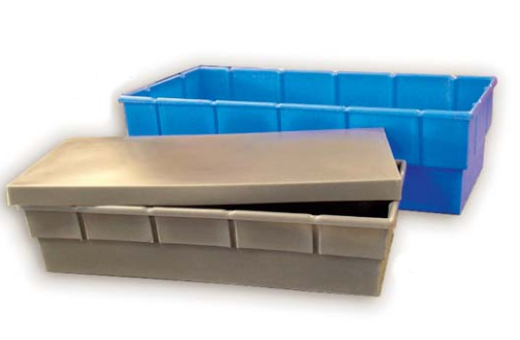 Heavy-Duty Molded Plastic Boxes With Lids