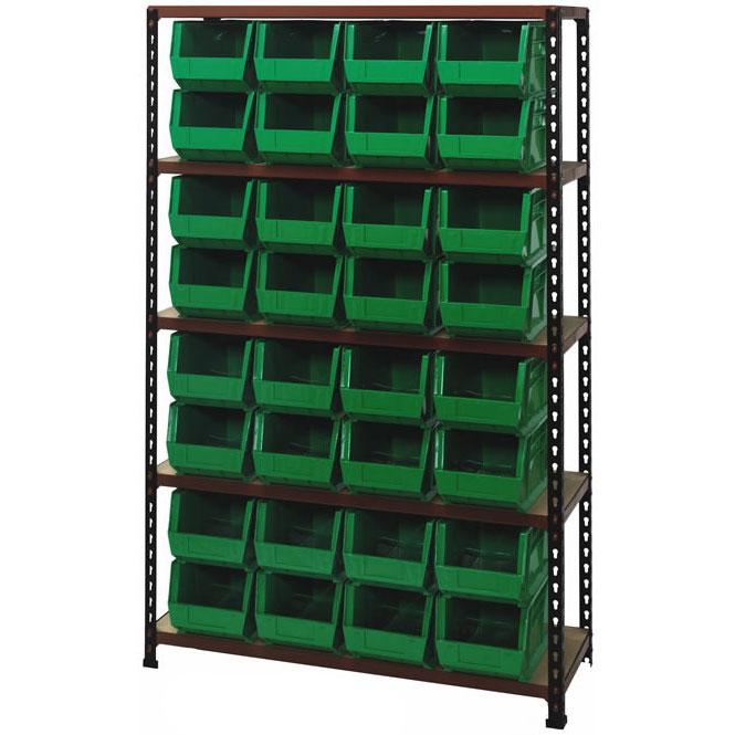 Stromberg Heavy Duty Particle Board Shelving with Bins Model No. PB-32240