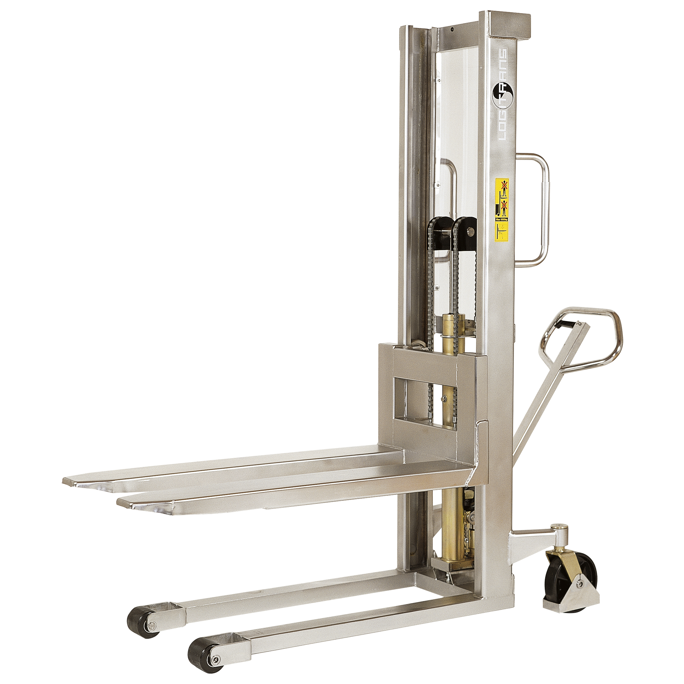Stainless Stacker w/Fixed Carriage (Manual Lift/Manual Push) 