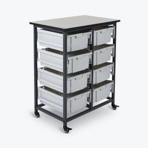 LUXOR Mobile Bin Storage Unit