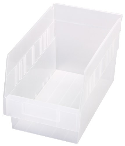 Quantum Clear-View Store-More Shelf Bin, Model QSB-202CL