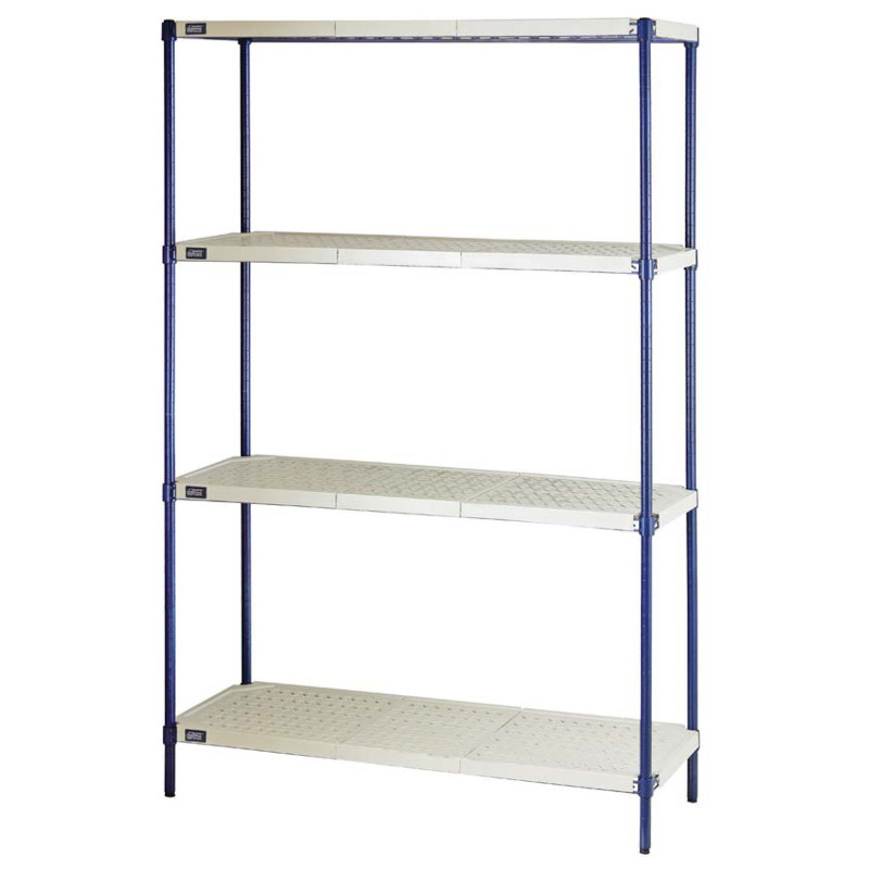 Quantum Anti-Bacterial Blue Wire Plastic Mat Shelving Units