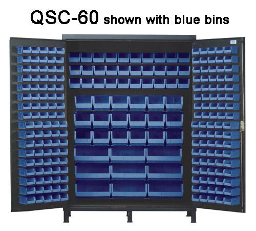 Quantum Super Wide Colossal Heavy Duty Cabinets QSC-60 with blue bins